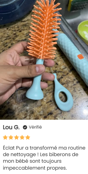 Nettoyeur électrique de Biberons, Bouteilles et Récipients pour Bébés - Éclat Pur